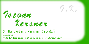 istvan kersner business card